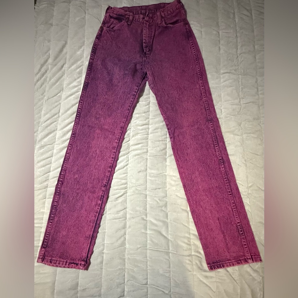Women’s Vintage Wrangler Pink Acid Wash Jeans